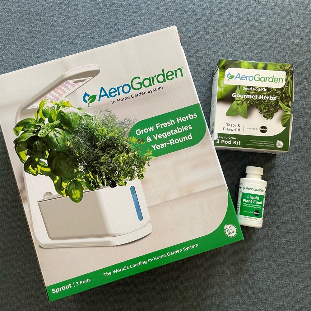 AeroGarden Sprout Indoor Hydroponic Herb Garden, white